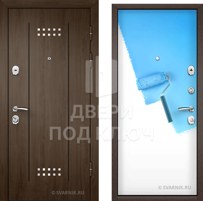 Железная входная дверь под покраску для дома ДПК-12085