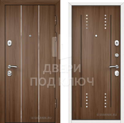 Утепленная входная дверь в коттедж ДПК-9904