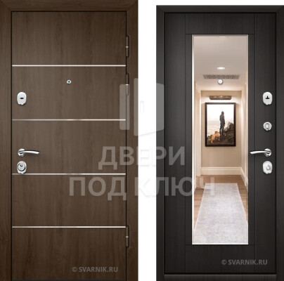 Входная дверь с зеркалом на дачу ДПК-10546